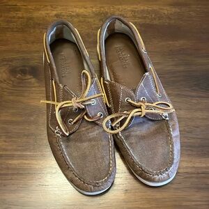 LL Bean Signature dark Brown Boat Shoes women’s size 9